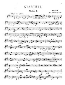 Partition violon 2, corde quatuor, Op.25 No.2, Qvartett för två violiner, viola och violoncell [Op. 25, no. 2]