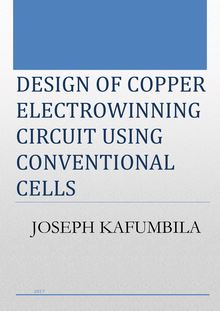 Design of copper electrowinning circuit using conventional cells