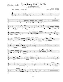 Partition clarinette (B♭), Symphony No.16, Rondeau, Michel
