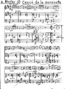 Partition Condensed Score, parties, Cançó de la Moreneta, D Major