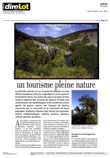 un tourisme pleine nature - Parc Naturel Régional des Causses du ...