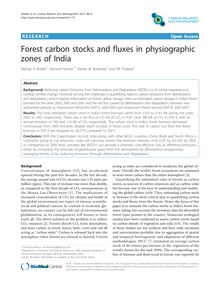 Forest carbon stocks and fluxes in physiographic zones of India
