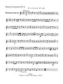 Partition trompette (Clarino) 1 en B flat, Reges Tharsis et insulae munera offerunt