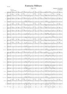 Partition complète (moderne orchestration), Fantasia Militare, Op.116