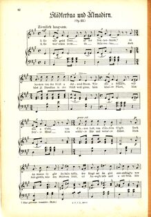 Partition complète (haut), Städterbua und Almadirn, Op.13