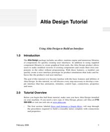Altia Design Tutorial