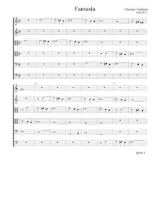 Partition Fantasia VdGS No.2 - partition complète (Tr Tr T T B B), fantaisies pour 6 violes de gambe