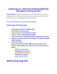Viral Loop 2.0 Review-(Free) bonus and discount