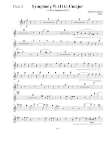 Partition flûte 2, Symphony No.1, C major, Rondeau, Michel par Michel Rondeau