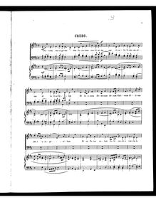 Partition , Credo - I, Sanctus - , Benedictus, Kurze und leichte Messe, Op.50