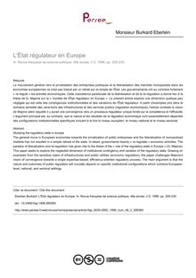 L État régulateur en Europe - article ; n°2 ; vol.49, pg 205-230