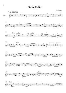 Partition hautbois 3,  pour 3 hautbois et cordes en F major, F major