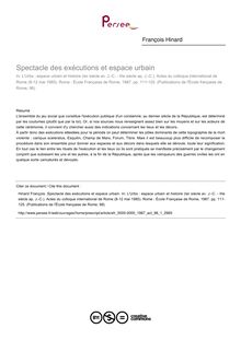 Spectacle des exécutions et espace urbain - article ; n°1 ; vol.98, pg 111-125