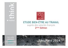 Etude bien-être au travail auprès des salariés français, 2eme edition, 7 janvier 2015