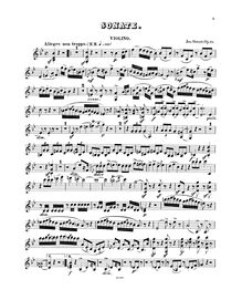 Partition de violon, violon Sonata, B♭ major, Street, Joseph