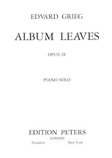 Partition complète (scan), 4 Album Leaves Op.28, Grieg, Edvard