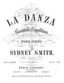 Partition complète, La Danza, Tarantella Napolitana de Rossini, Smith, Sydney