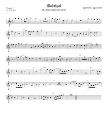 Partition ténor viole de gambe 1, octave aigu clef, Madrigali a 5 voci, Libro 2 par Agostino Agazzari