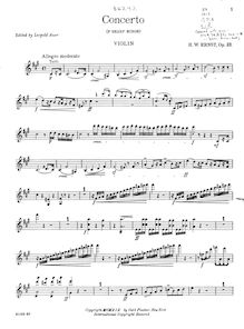 Partition de violon, violon Concerto, Ernst, Heinrich Wilhelm