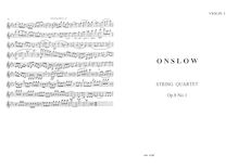 Partition parties complètes, 3 corde quatuors (Nos. 4-6), Op.8, Onslow, Georges