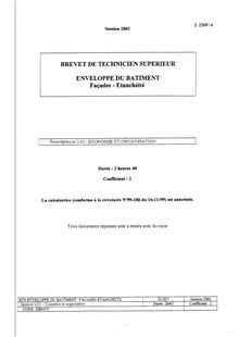 Btsenvebat 2002 economie et organisation
