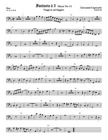 Partition viole de basse, Fantasia pour 5 violes de gambe, RC 61
