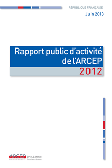 Rapport public d activité de l ARCEP 2012