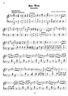 Partition complète, Neu-Wien, Op.342, Strauss Jr., Johann
