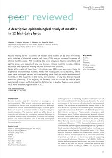 A descriptive epidemiological study of mastitis in 12 Irish dairy herds