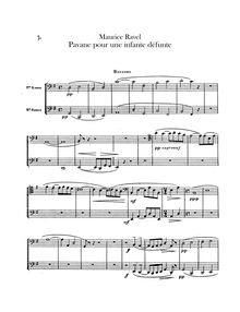 Partition basson 1/2, Pavane pour une infante défunte, Pavane for a Dead Princess