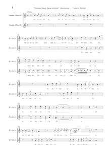 Partition chœur 2: choral score (SS), Domine deus, Deus virtutum