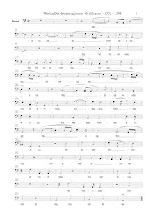 Partition basse , partie, Musica Dei donum optimi, Lassus, Orlande de