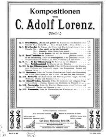 Partition de piano, Pastorale (Abendfrieden), Op.52 B
