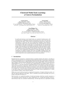Clustered Multi Task Learning: a Convex Formulation