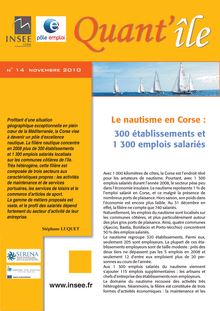Le nautisme en Corse : 300 établissements et 1 300 salariés