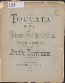 Partition complète, Toccata et Fugue en F major, BWV 540, F major par Johann Sebastian Bach