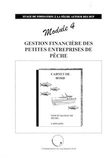 Gestion financière des petites entreprises de pêche  : Stage de ...