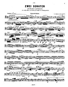 Partition de violoncelle, violoncelle Sonata No.4, Op.102/1