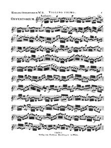 Partition violons I, Reges Tharsis et insulae munera offerunt, Offertorium in epiphania Domini