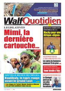 Walf Quotidien n°9092 - Du lundi 18 juillet 2022