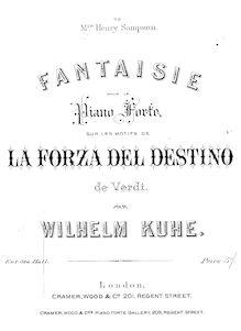 Partition complète, Fantaisie sur les motifs de La Forza del Destino de Verdi