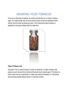 Knowing Your Tobacco SmokeDale