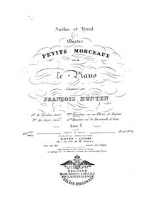 Partition , Air tyrolien varié et rondeau sur un thème de Rossini, Suisse et Tyrol, Op.89