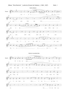 Partition Soprano , partie, Missa sine nomine, F major (or modal...)