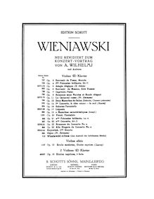 Partition de violon, Polonaise brillante No.2, Wieniawski, Henri