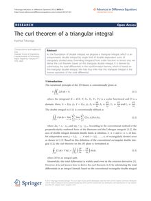 The curl theorem of a triangular integral