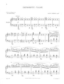 Partition complète, Impromptu-Valse, Op.9, Diémer, Louis