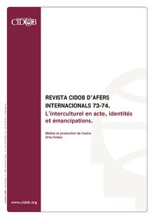 REVISTA CIDOB D'AFERS INTERNACIONALS 73-74. L'interculturel en ...