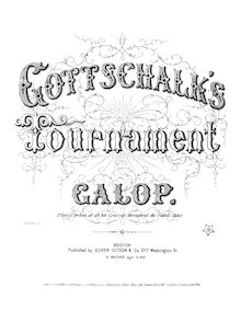 Partition complète (scan), Tournament Galop, Gottschalk, Louis Moreau