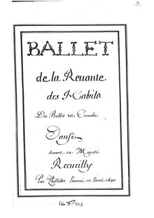 Partition Manuscript Score, Ballet de la revente des habits, LWV 5